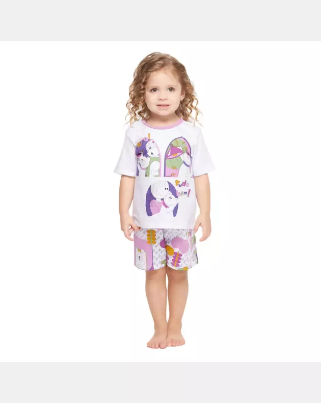 Conjunto Feminino Baby Manga Curta e Short