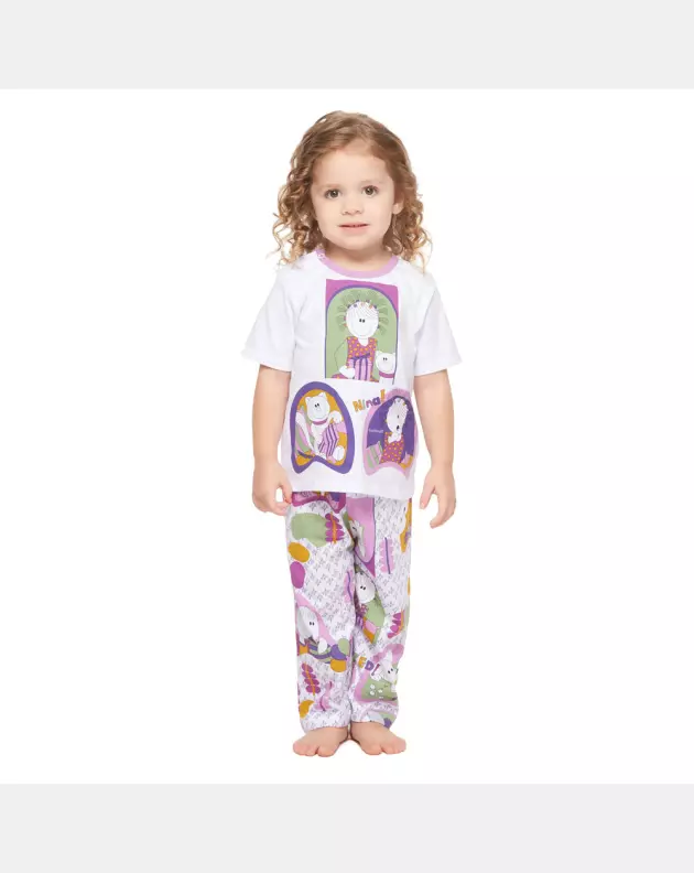 Conjunto Feminino Baby Manga Curta e Calça