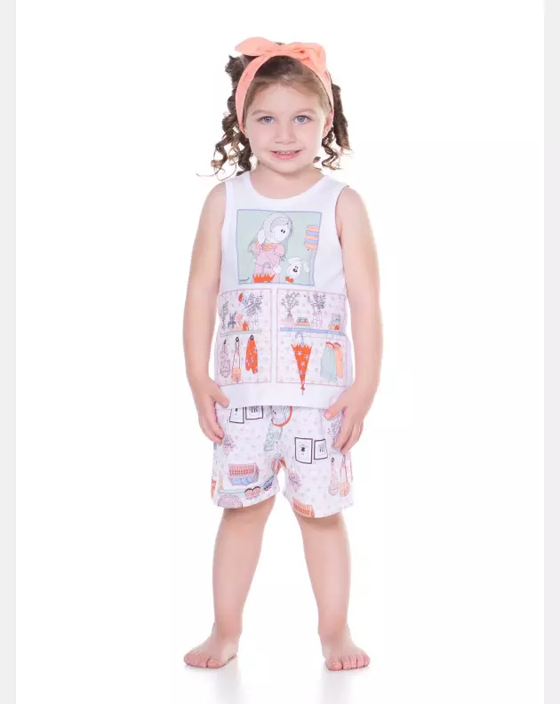 Pijama sonhart infantil regata e short  