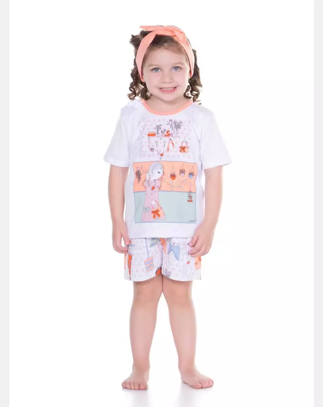 Pijama manga curta e short