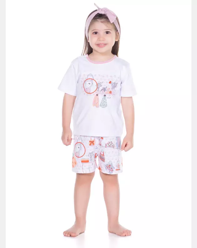 Pijama manga curta e short    