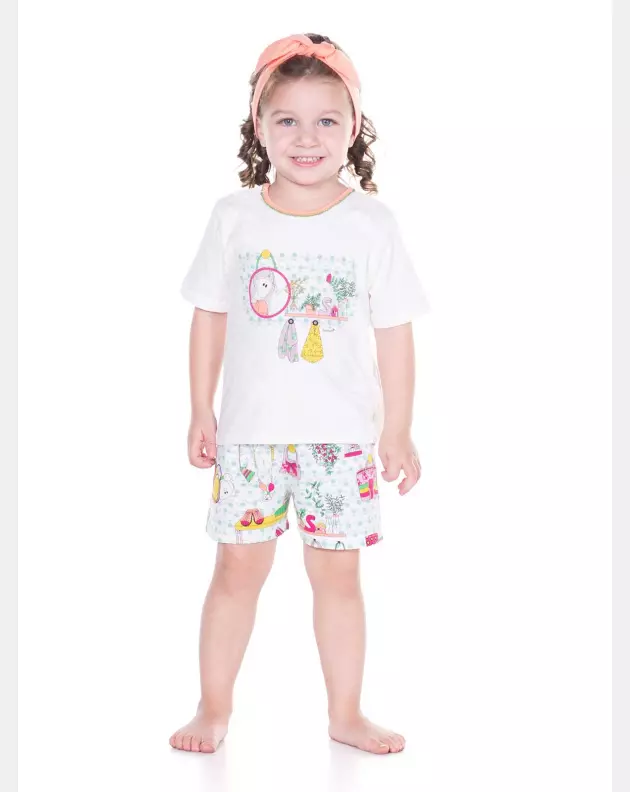 Pijama manga curta e short