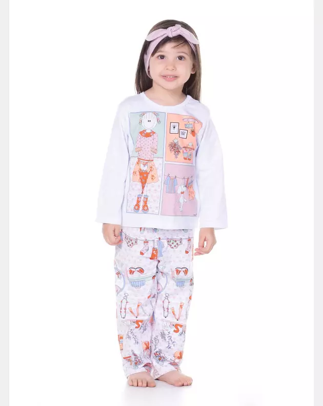 Conjunto Feminino Baby Manga Curta e Calça