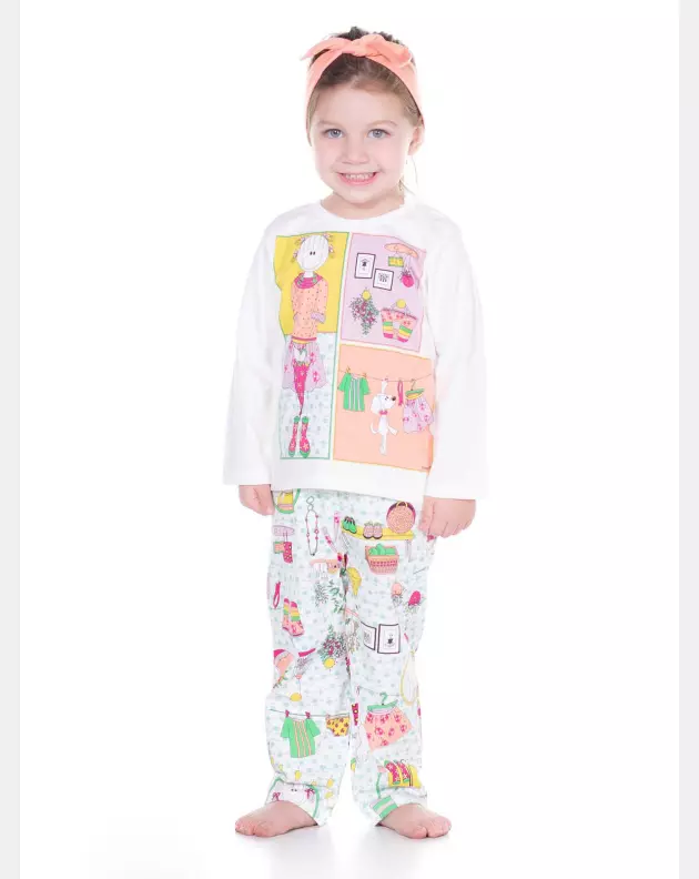 Pijama Feminino Baby Manga Longa e Calça