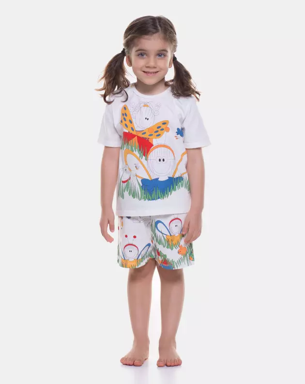 Pijama manga curta e short