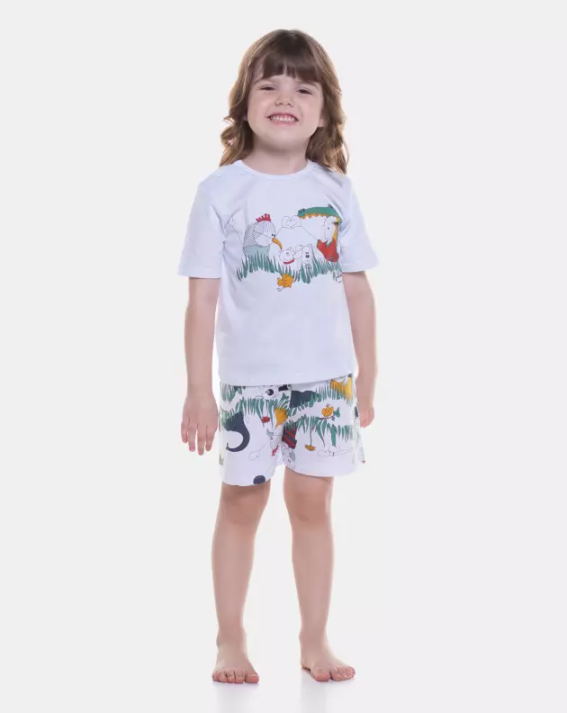 Pijama manga curta e short   