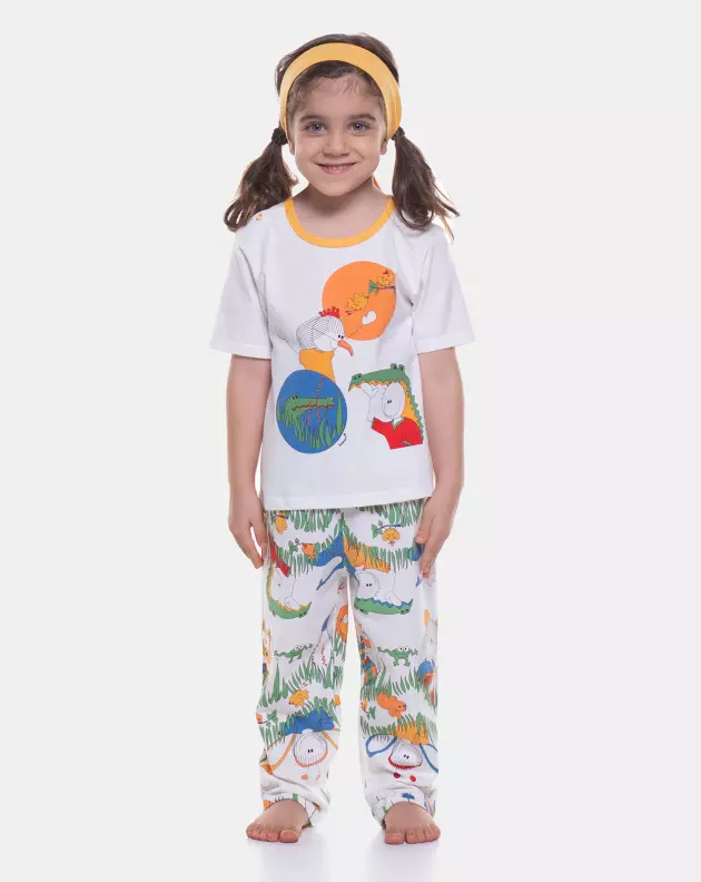Pijama manga curta e calça