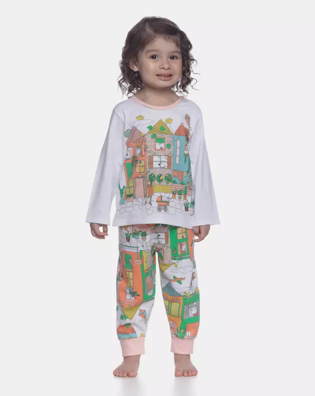 Pijama manga longa e calça         