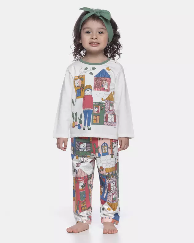 Pijama manga longa e calça