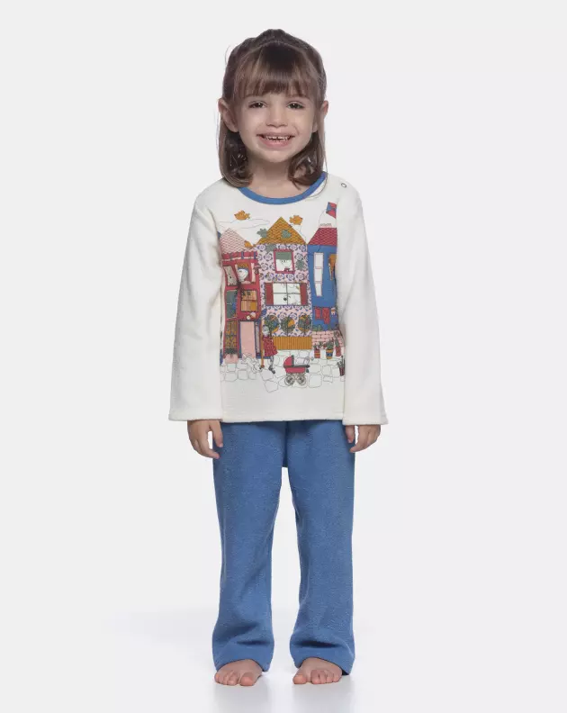 Pijama manga longa e calça