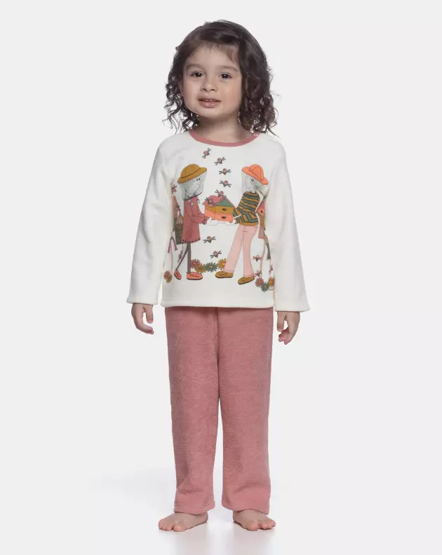 Pijama manga longa e calça            