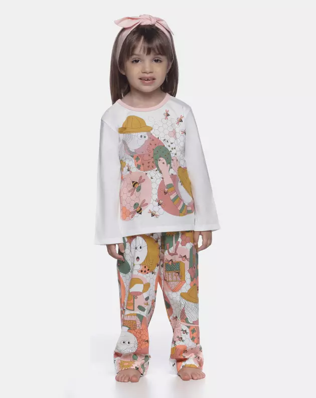 Pijama manga longa e calça