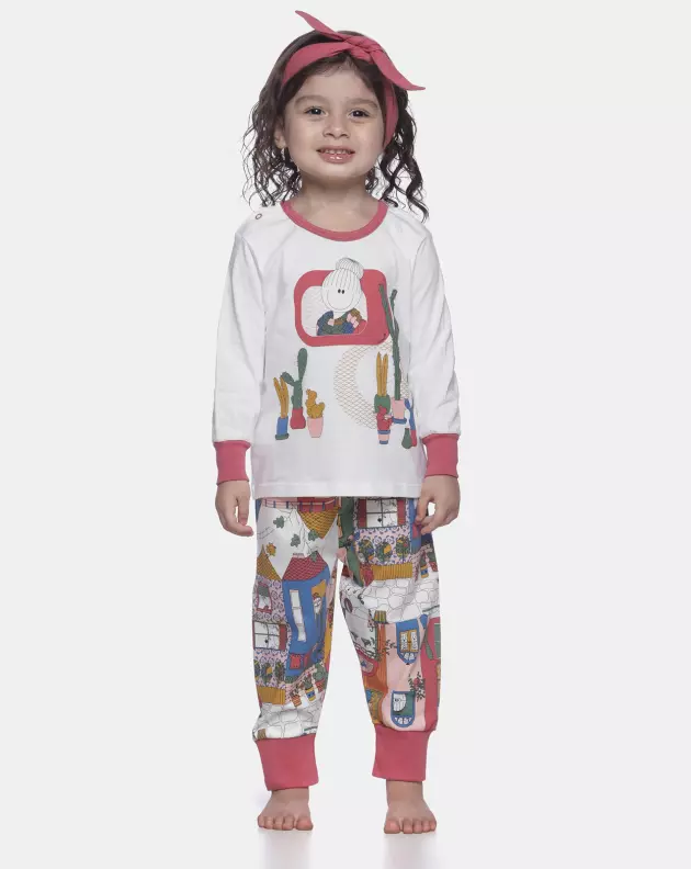 Pijama manga longa e calça