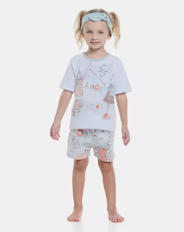 Pijama manga curta e short   