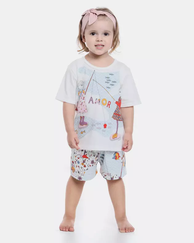 Pijama manga curta e short