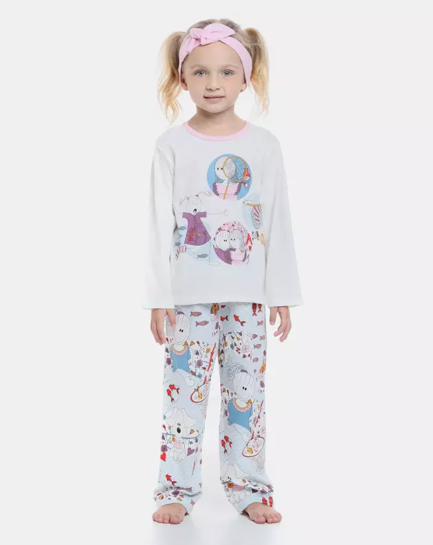 Pijama Feminino Baby Manga Longa e Calça