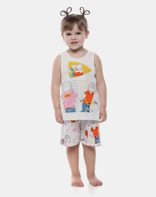 Pijama Feminino Baby Regata e Short