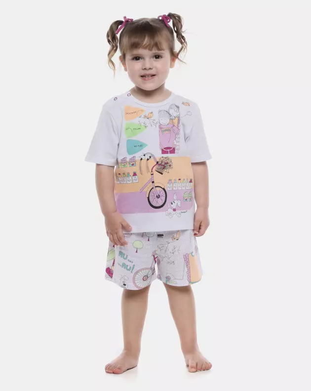 Pijama Manga Curta e Short
