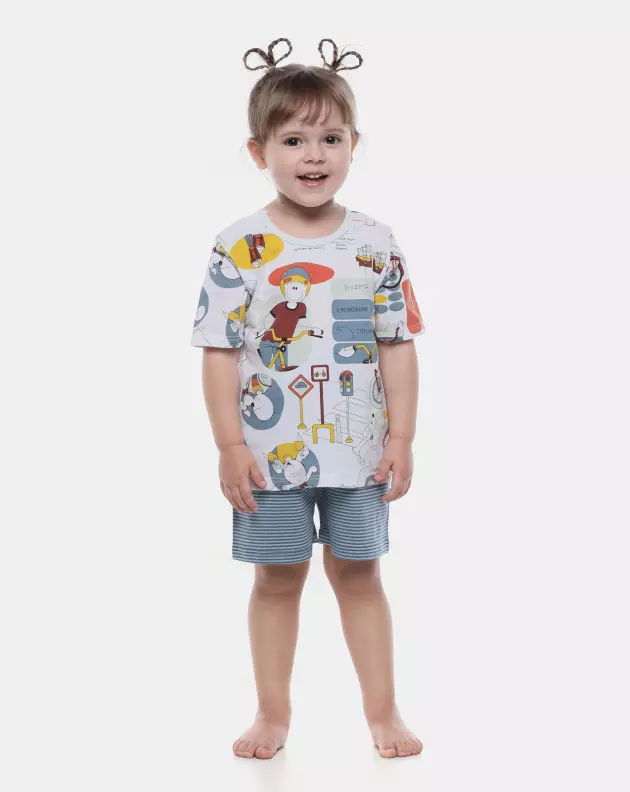 Pijama Manga Curta e Short