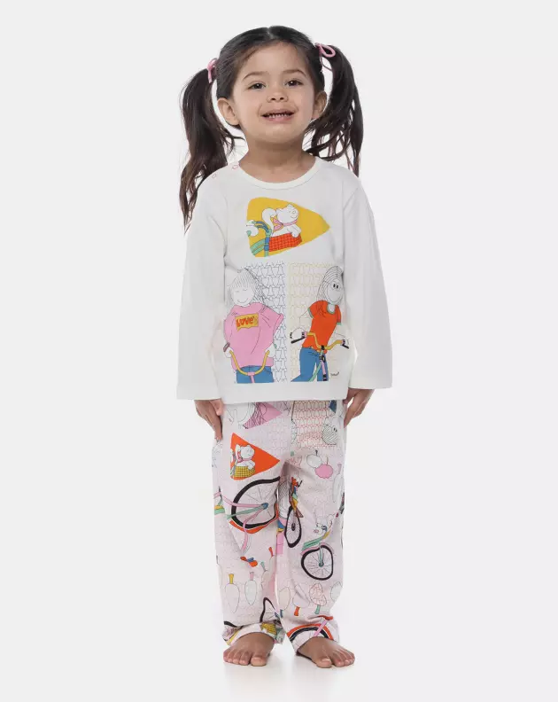 Pijama Feminino Baby Manga Longa e Calça