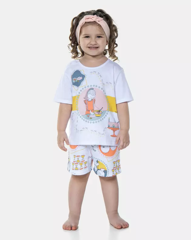 Pijama Manga Curta e Short