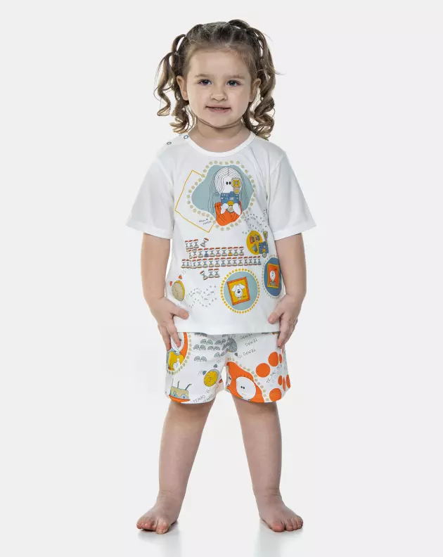 Pijama Manga Curta e Short
