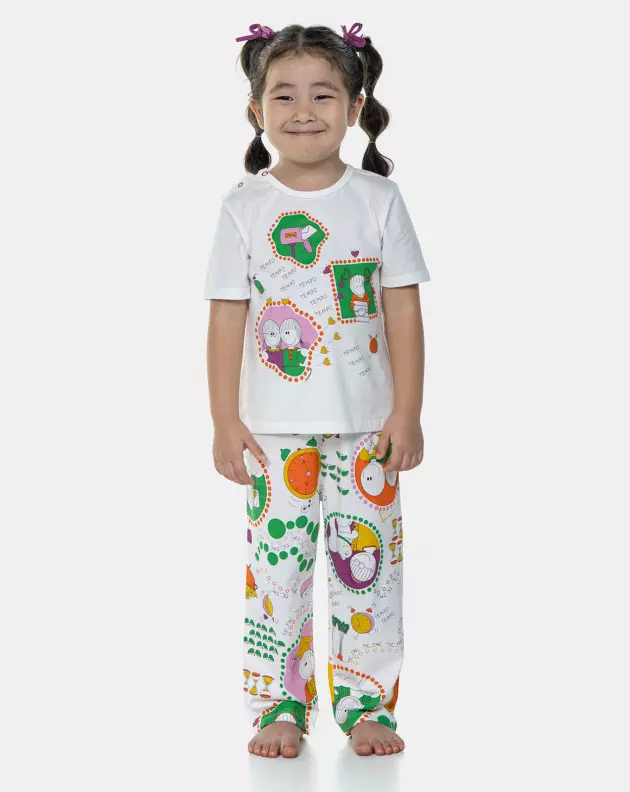 Pijama Manga Curta e Calça