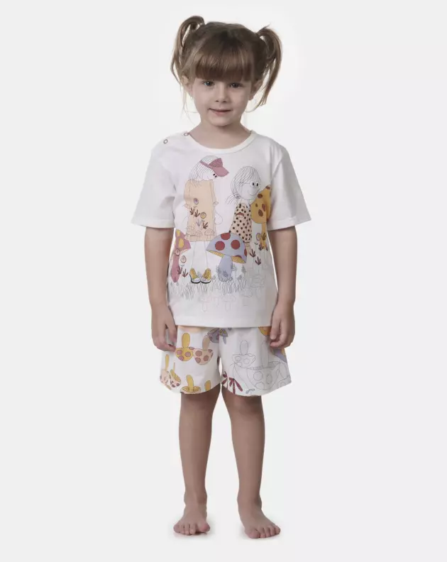Pijama manga curta e short