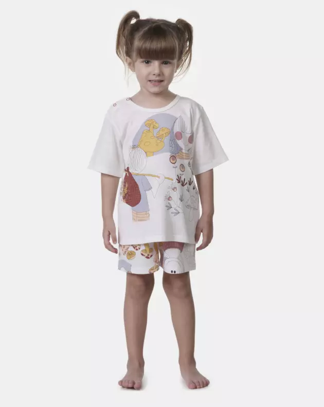 Pijama manga curta e short  