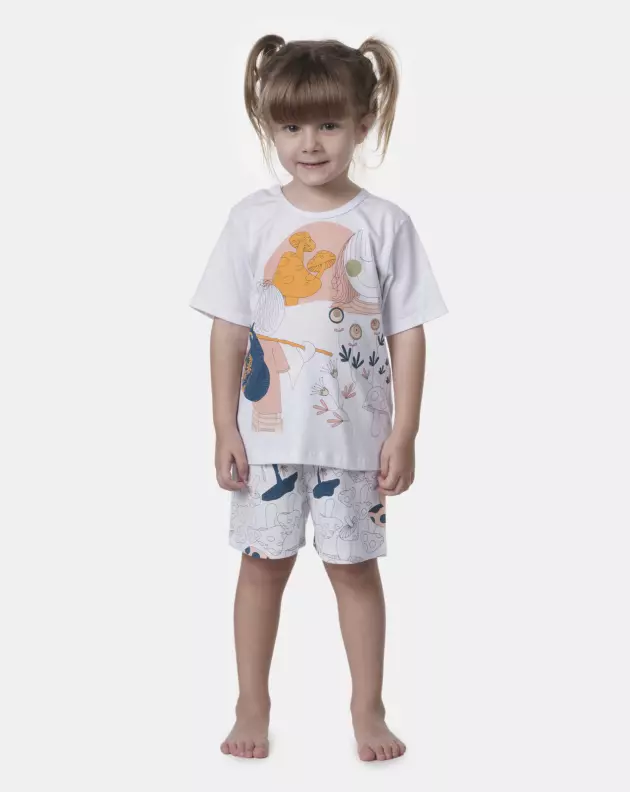 Pijama manga curta e short