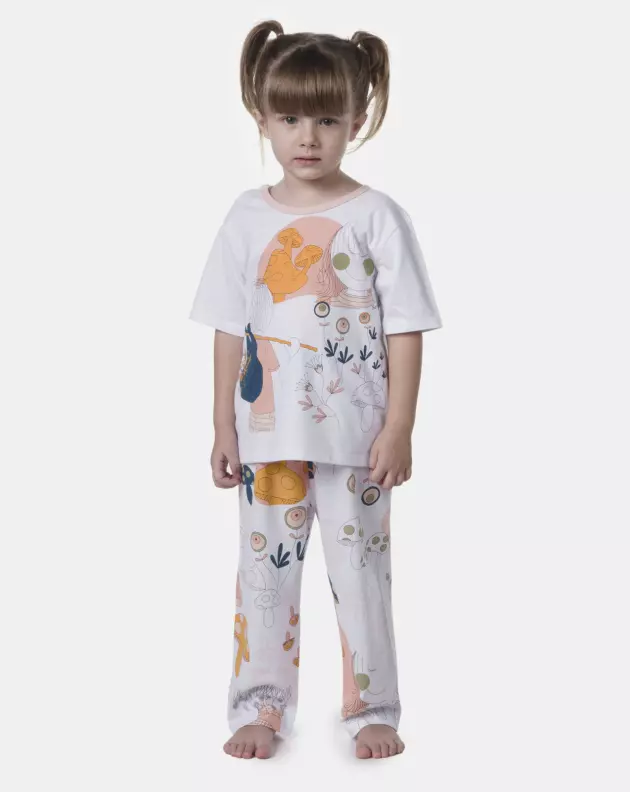 Pijama manga curta e calça