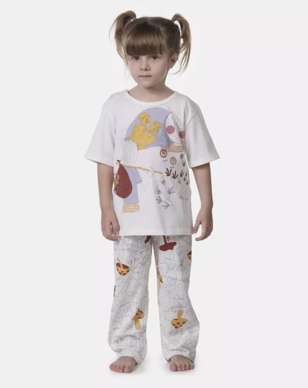 Pijama manga curta e calça  