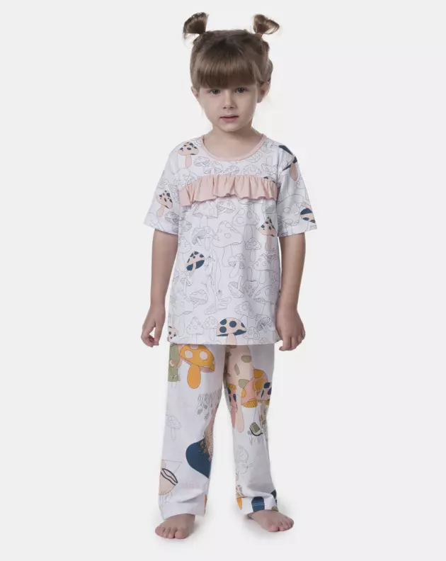 Pijama manga curta e calça     