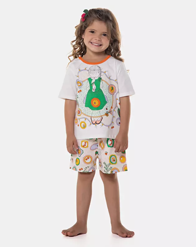 Pijama manga curta e short