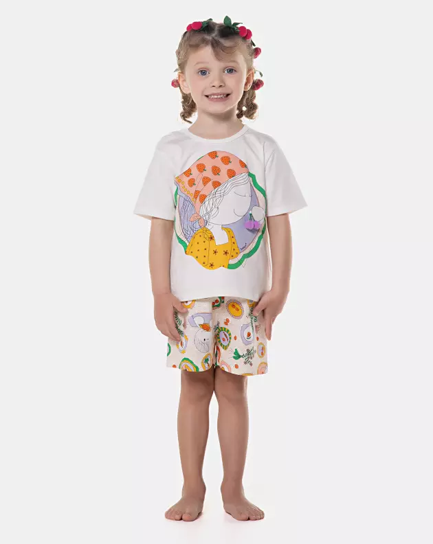 Pijama manga curta e short      