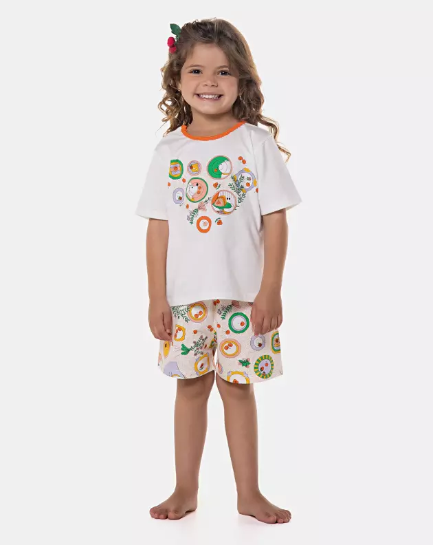 Pijama manga curta e short
