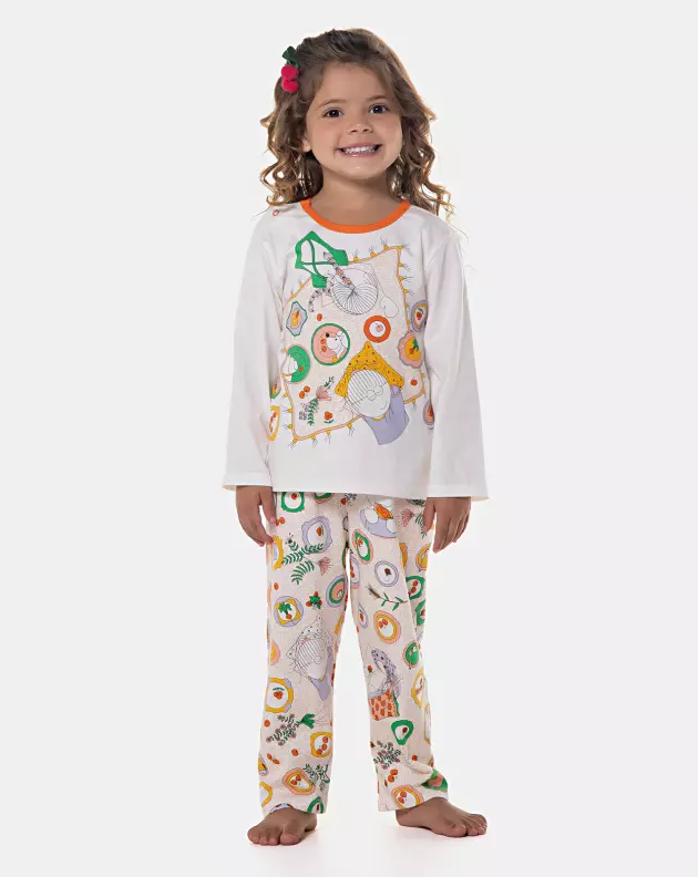 Pijama manga longa e calça