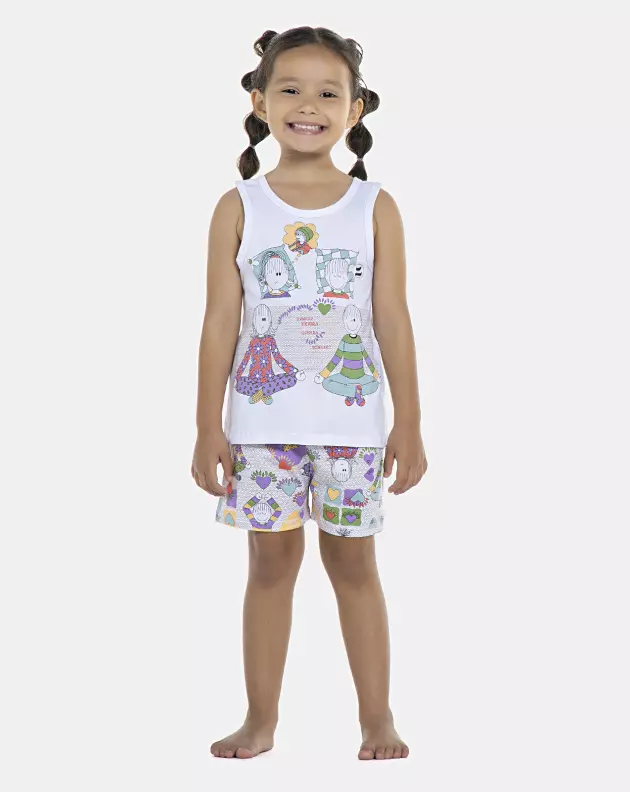 Pijama Feminino Baby Regata e Short