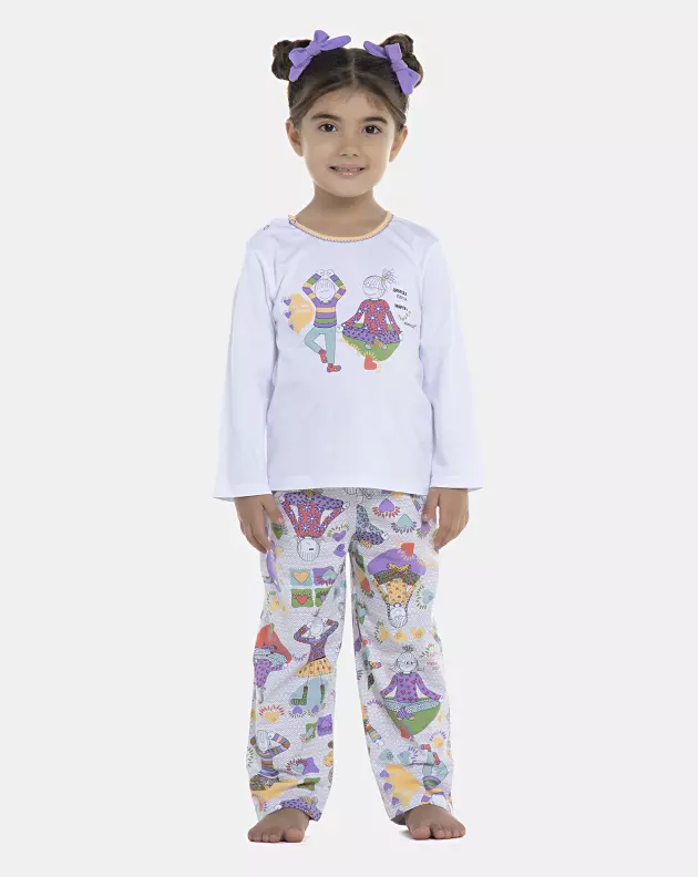 Pijama Feminino Baby Manga Longa e Calça