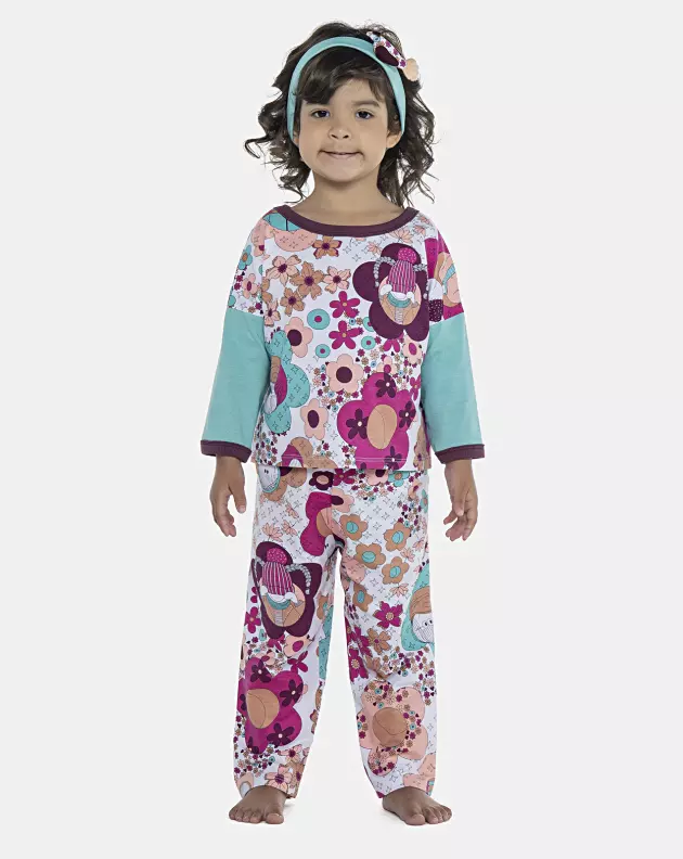 Pijama Feminino Baby Manga Longa e Calça