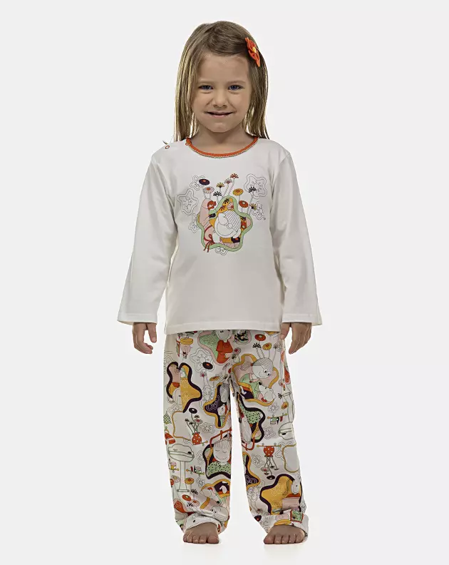 Pijama Feminino Baby Manga Longa e Calça
