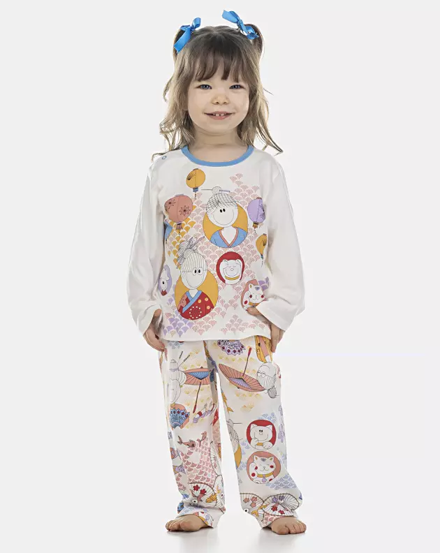 Pijama Feminino Baby Manga Longa e Calça