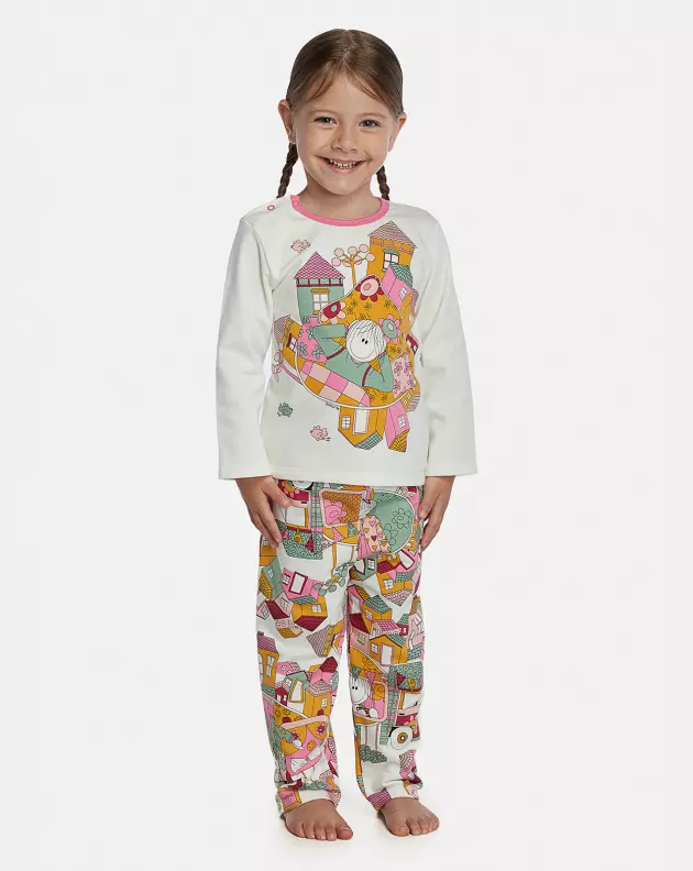 Pijama Feminino Baby Manga Longa e Calça Moletinho