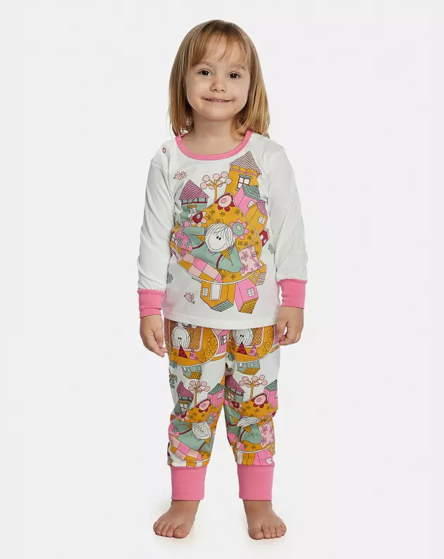 Pijama Feminino Baby Manga Longa e Calça Com Punhos
