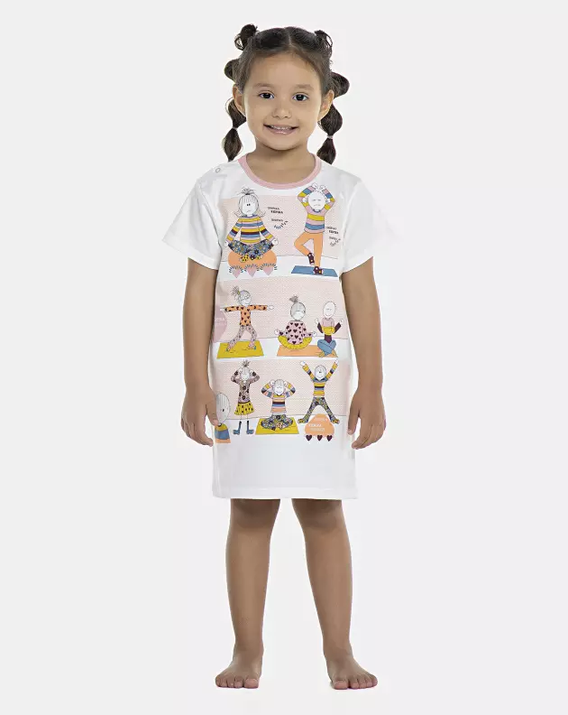 Camisão Feminino Baby Manga Curta