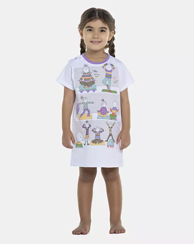 Camisão Feminino Baby Manga Curta
