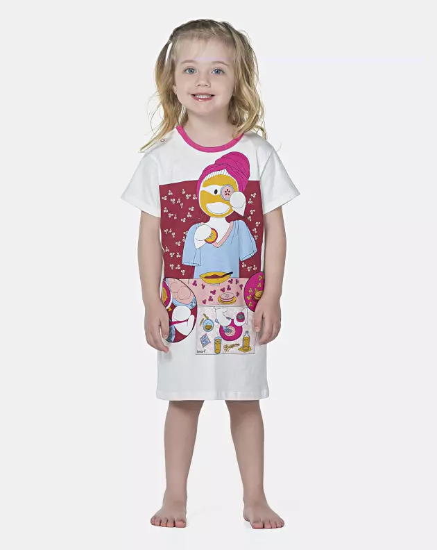 Camisão Feminino Baby Manga Curta