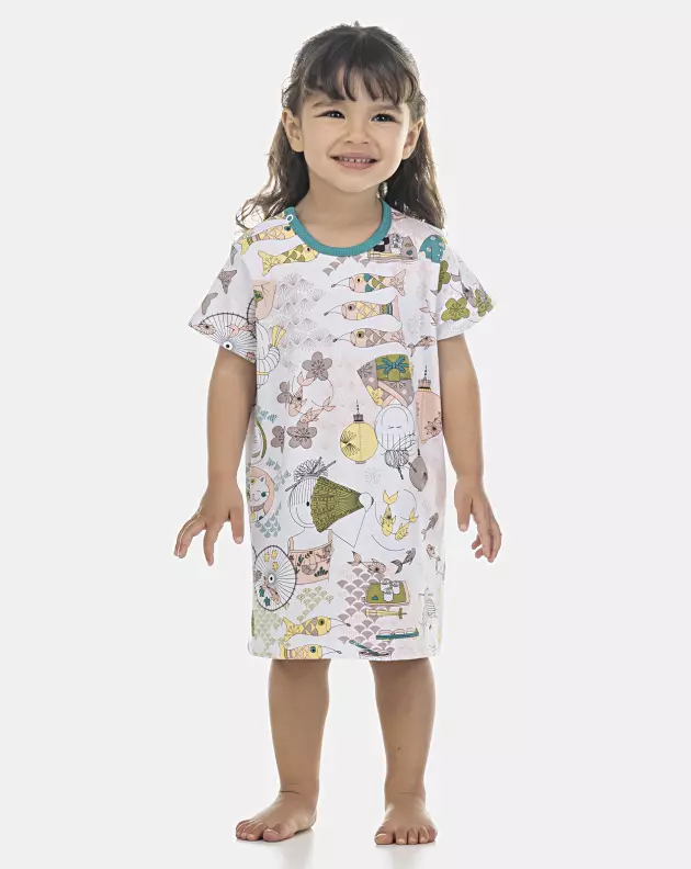 Camisão Feminino Baby Manga Curta