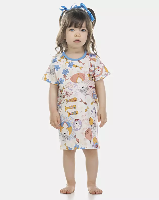 Camisão Feminino Baby Manga Curta