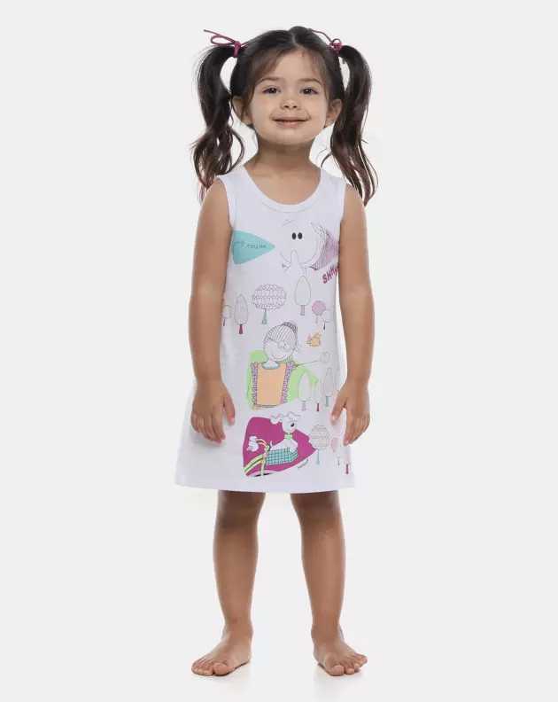 Loja Sonhart | Camisola Infantil Menina Regata Média Pat e Annie